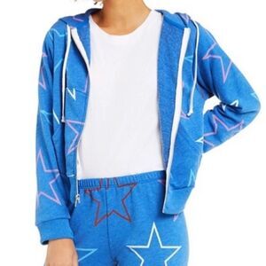 NWT Wildfox Starlight Regan Zip‎ Hoodie in Slate